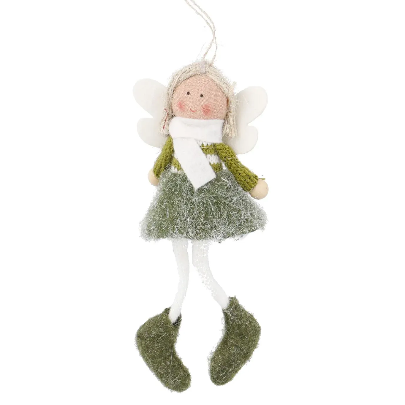 Anhänger Engel, Pulli/grün, 16 Cm