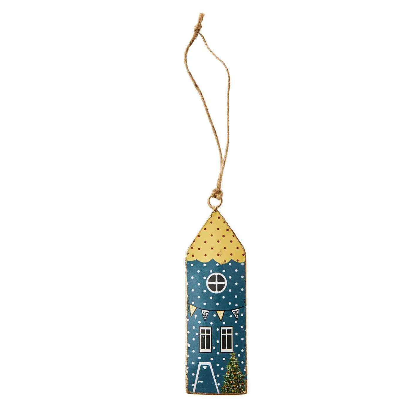 Anhänger Haus, Dunkelblau, 13 Cm