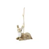 Anhänger Rehkitz, Dunkelbraun, Liegend, 6 Cm