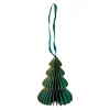 Anhänger Wabe, Tannenbaum, Dunkelgrün/rund, 10 Cm