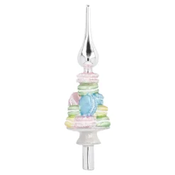 Baumspitze Fancy, Macarons/silber, 30 Cm