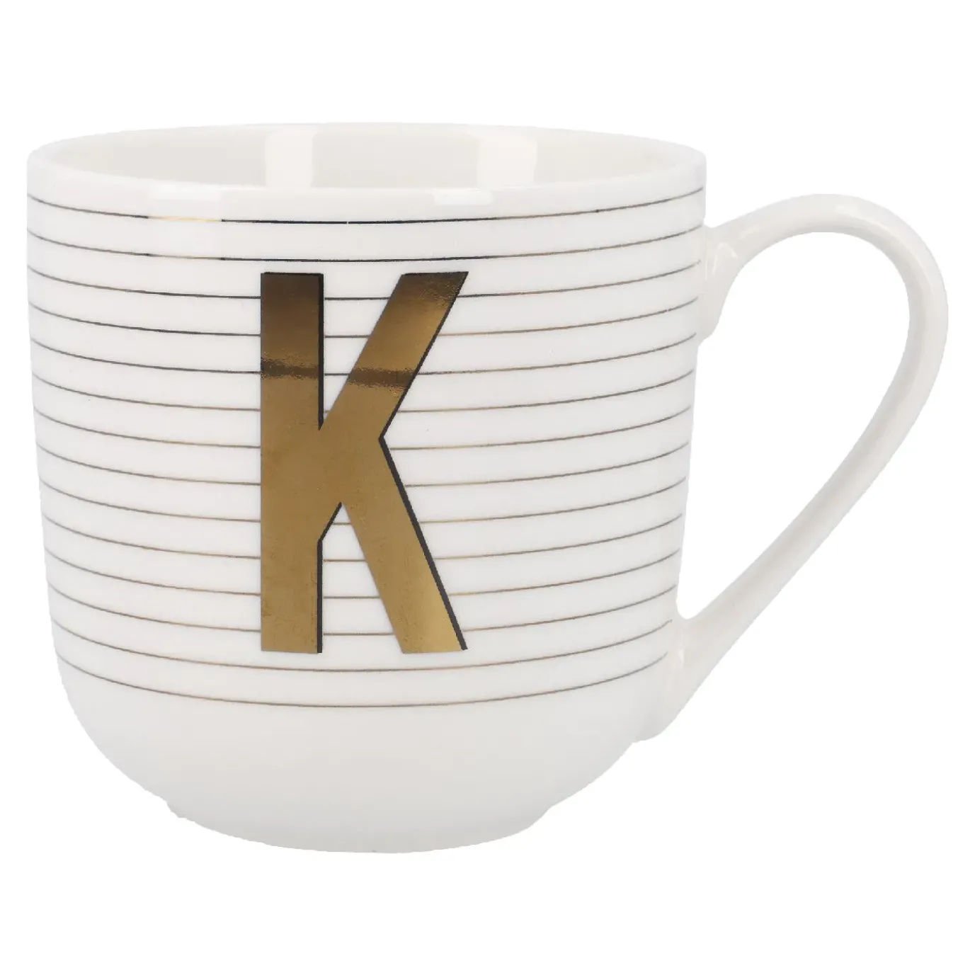 Becher Buchstabe/Streifen, K, 450 Ml