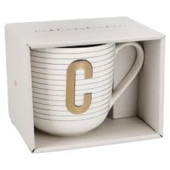 Becher Buchstabe/Streifen, C, 450 Ml