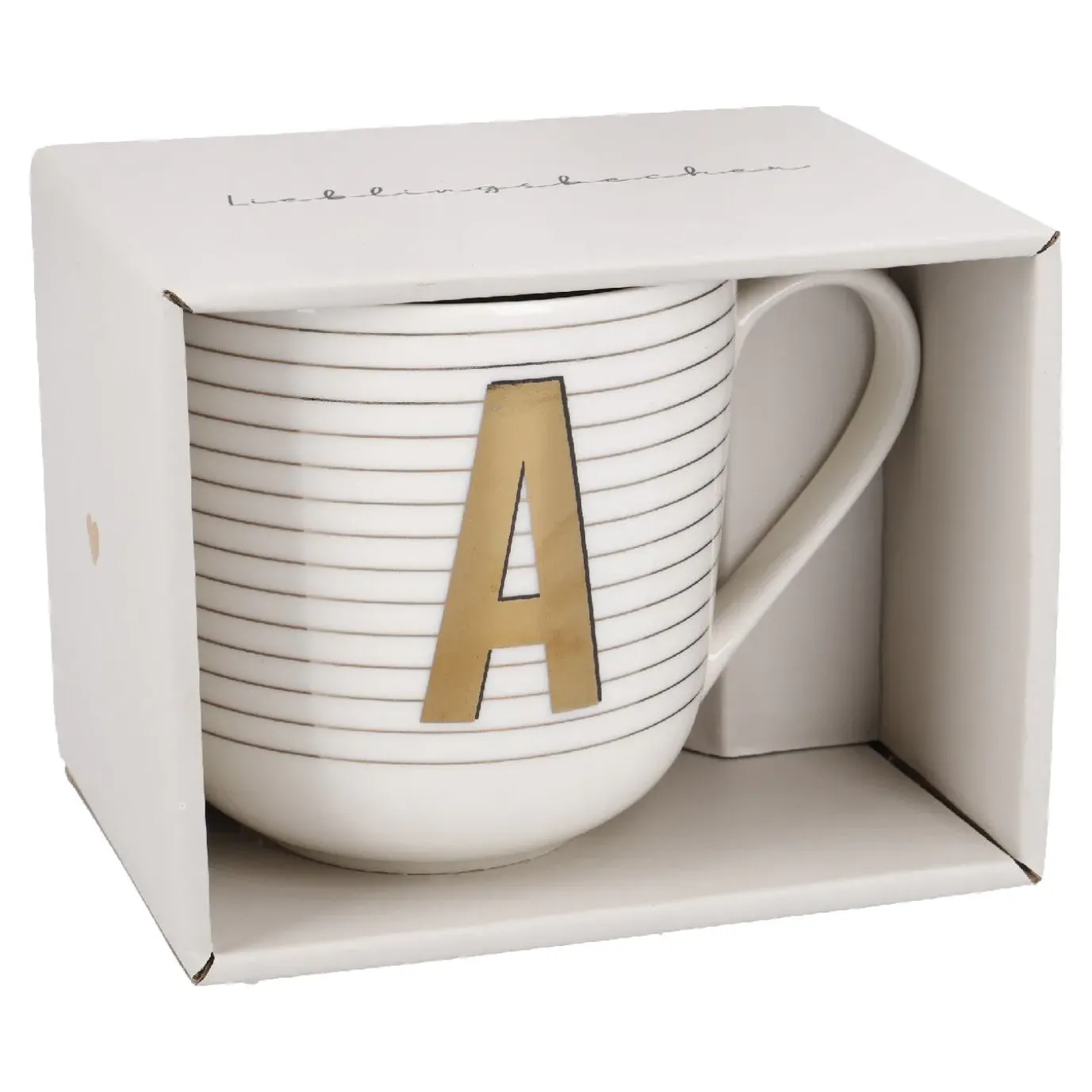 Becher Buchstabe/Streifen, A, 450 Ml
