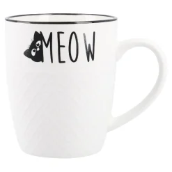 Becher Katzenrelief, Katzen/Schrift, 380 Ml