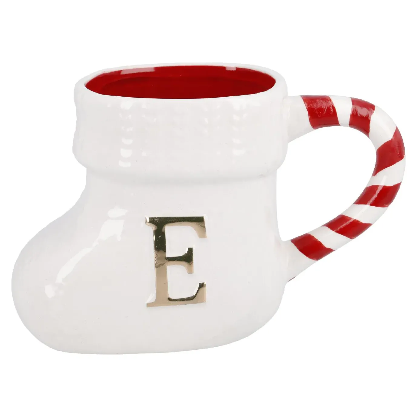 Becher Stiefel Mit Buchstabe, E/weiß, 400 Ml