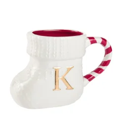 Becher Stiefel Mit Buchstabe, K/weiß, 400 Ml