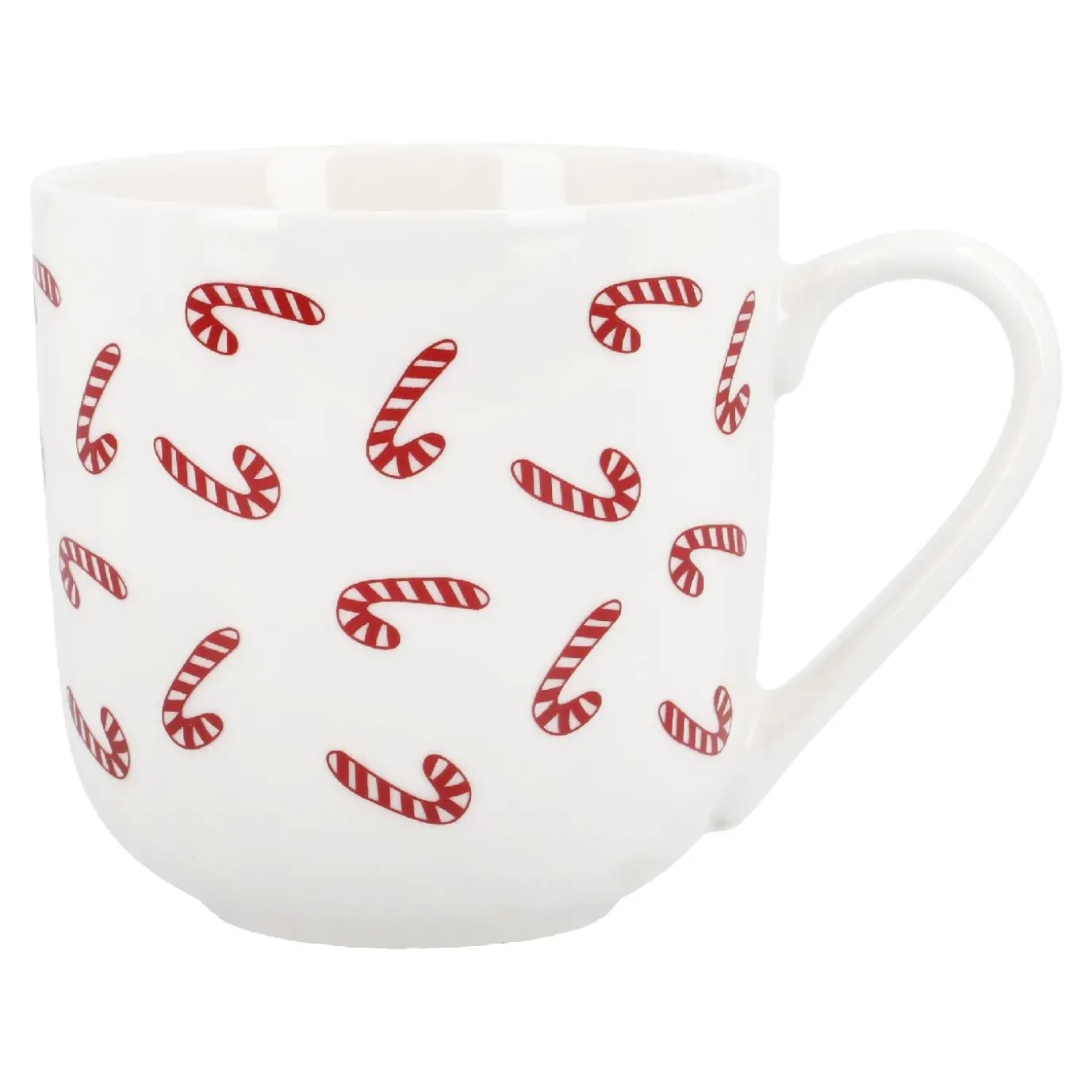 Becher Zuckerstangen, Weiß/rot, 450 Ml