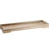 Dekoschale Holz, Natur, 38 X 13 X 3 Cm