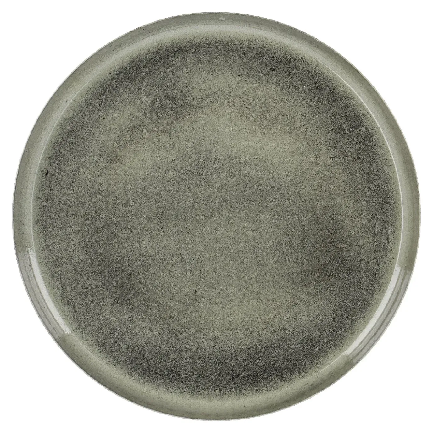 Deko-Schale Metall, Rund/grün, 20 Cm