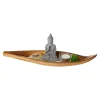 Dekotablett Buddha/Blatt, 37.5 Cm
