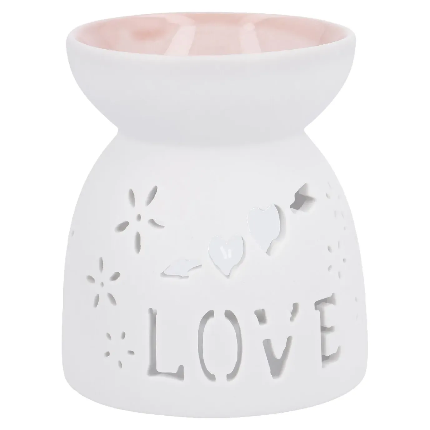 Duftlampe Motiv, Love/weiß/rosa, 9.5 Cm