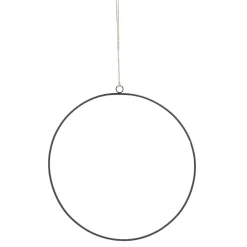3er Set Deko-Ringe, Schwarz/matt