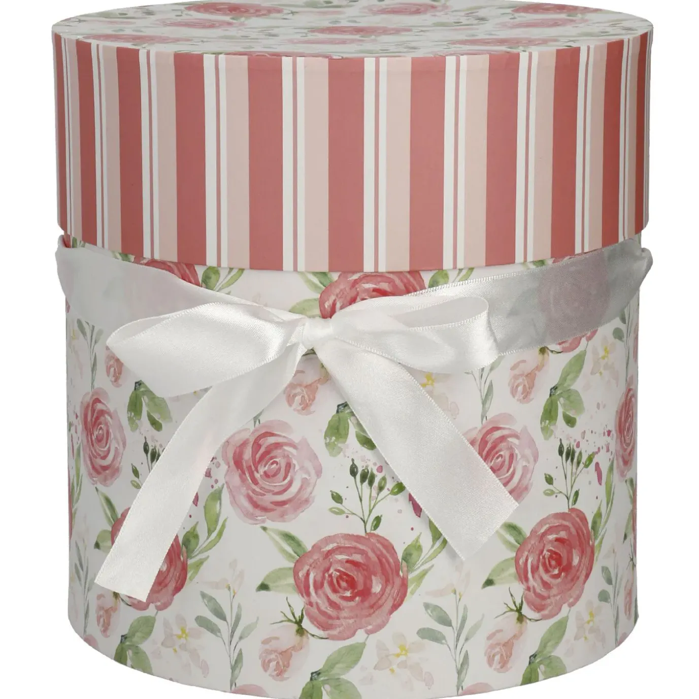 5er Set Geschenkkarton Floral/rund, Rosa