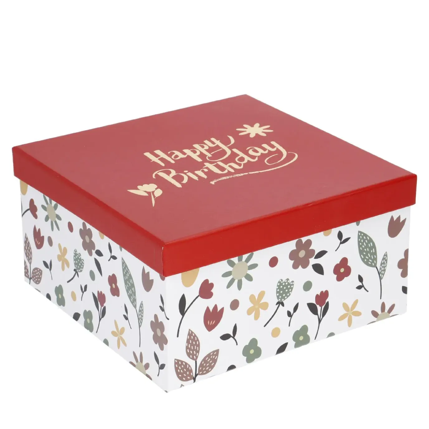 5er Set Geschenkkarton Motiv, Weiß
