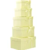 5er Set Geschenkkarton Schleife, Gelb