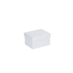 6er Set Geschenkkarton Uni, Weiß