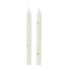 2er Set Stabkerze Weihnachten, Sterne, 24 Cm