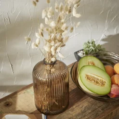 Flaschenvase Daroca, Taupe, 23 Cm