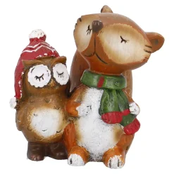 Fuchs Mit Eule, Eule Links, 6 Cm