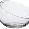 Glas-Kugelvase Schrägrand, Höhe 16 Cm