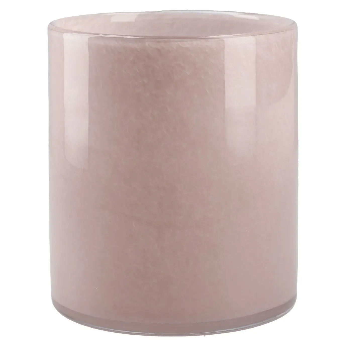 Glas-Vase Zylinder/Opal, Rosa, 12 X 14 Cm
