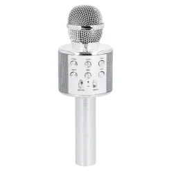 Karaoke Mikrofon, Silber, 23 Cm