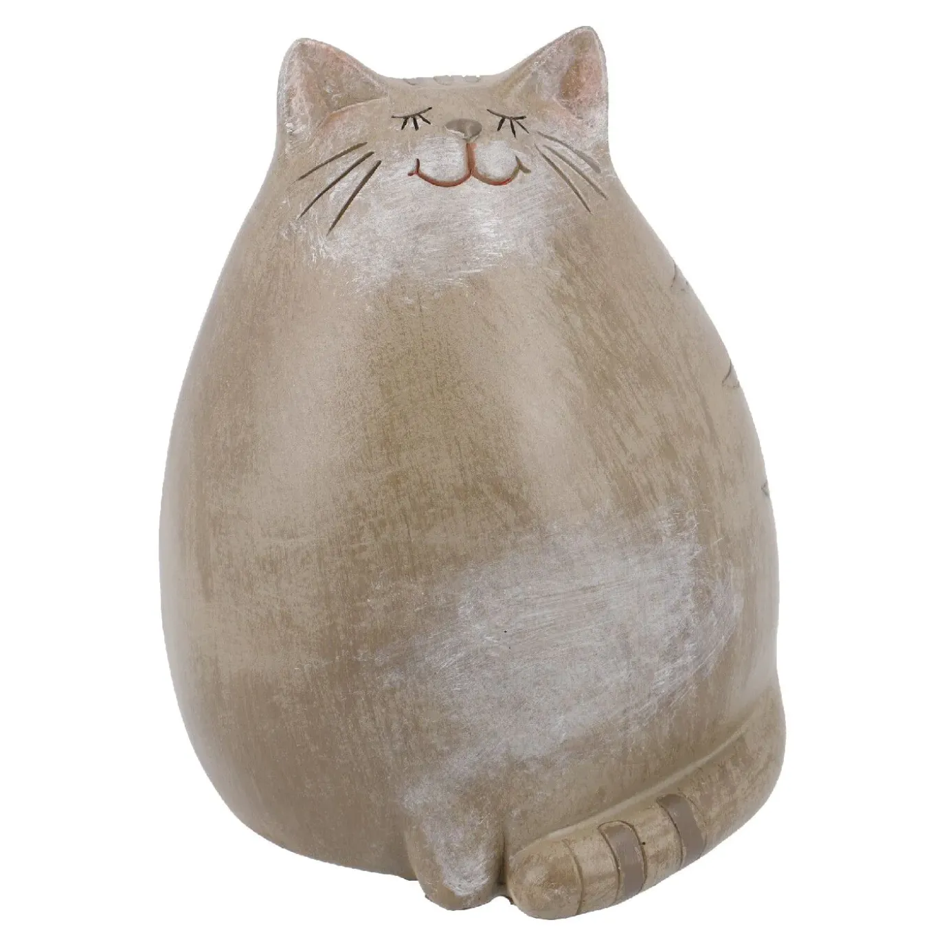 Katze, Bauchig/Augen Zu, 15.5 Cm