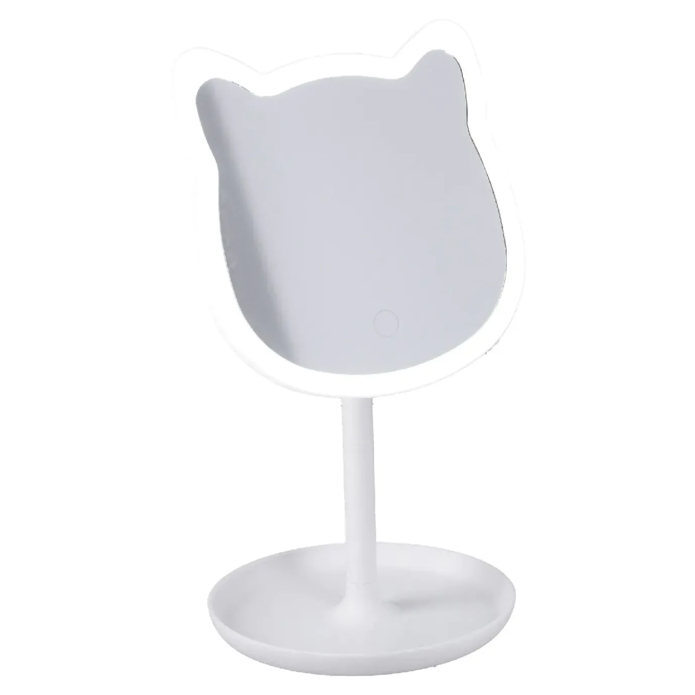 LED-Spiegel Form, Katze/weiß, 26 Cm