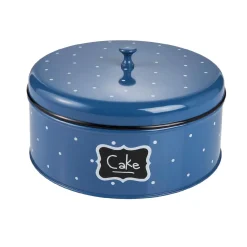 Metalldose Mit Tafel, Blau, 25 X 12 Cm