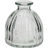 Mini-Vase Rillen, Halbrund, 8 X 8.5 Cm