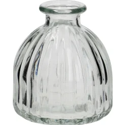 Mini-Vase Rillen, Halbrund, 8 X 8.5 Cm