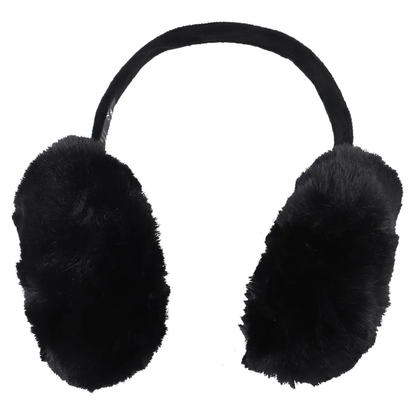 Ohrenwärmer Fluffy XXL, Schwarz