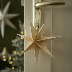 Papierstern Verlauf, Weiß/gold, 18 Cm