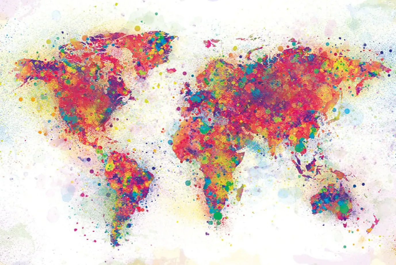 Poster World Map - Colour Splash, Nr. 9