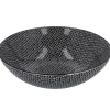 Schüssel China, Flach, Perlen, Schw/wss, 23 Cm
