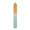 Stabkerze Dip-Dye, Mandarin/mint, 18 Cm