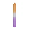 Stabkerze Dip-Dye, Mandarin/lavendel, 18 Cm