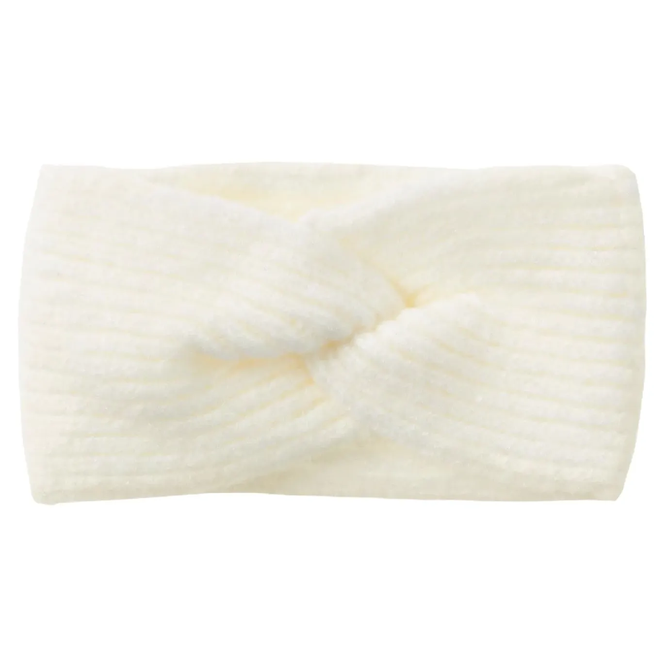 Stirnband Melange Mit Knoten, Offwhite