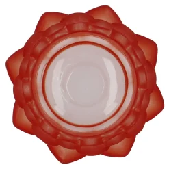 Teelichthalter Lotus, Orange, 9 X 4.3 Cm