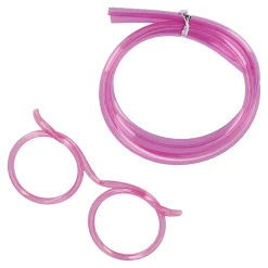 Trink-Schlauch Brille, Rosa