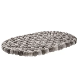Untersetzer Filzkugeln, Oval/taupe, 40 Cm